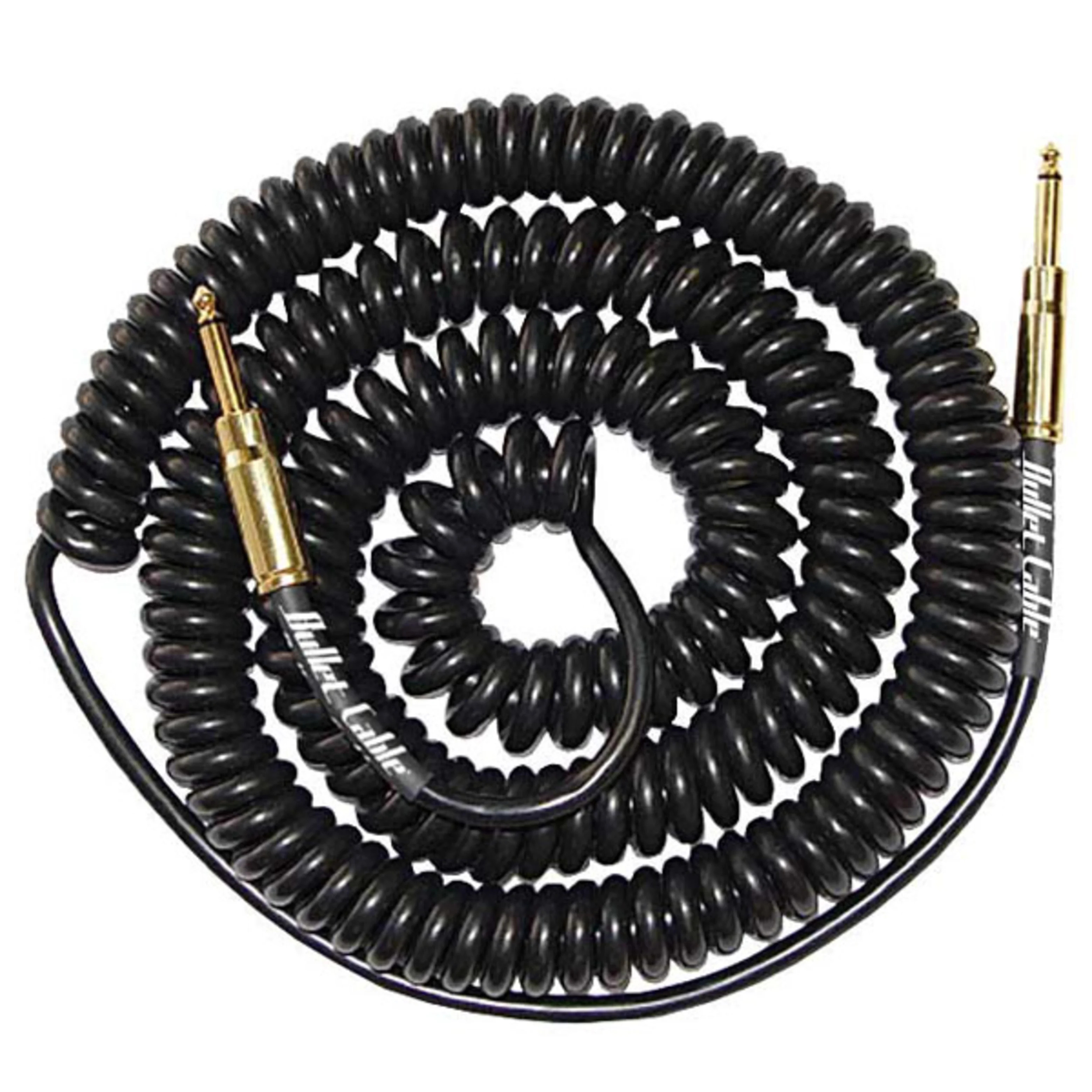 Bullet Cable 30ft Curly Cable Black