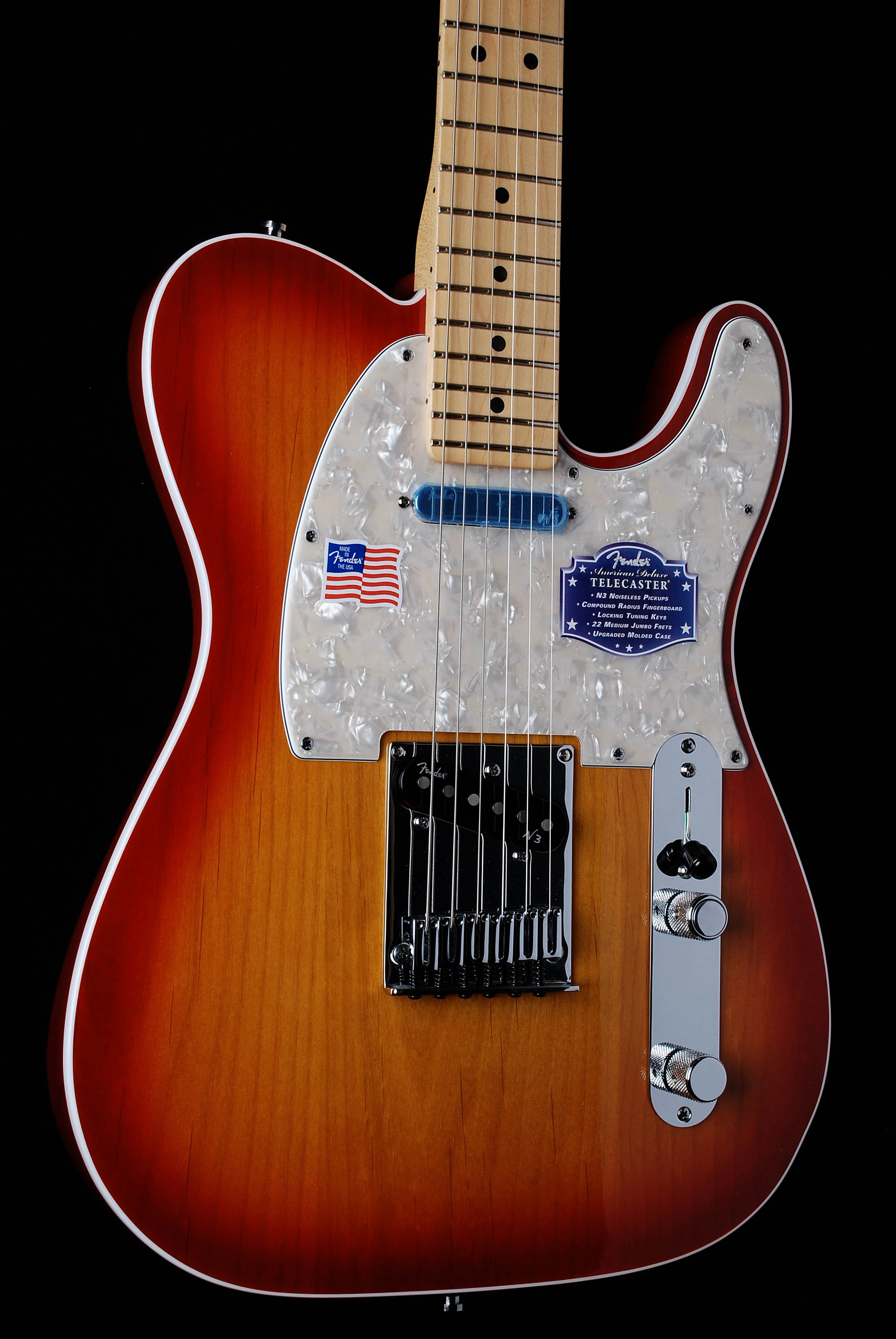 Fender American Deluxe Tele Aged Cherry 'burst Maple neck