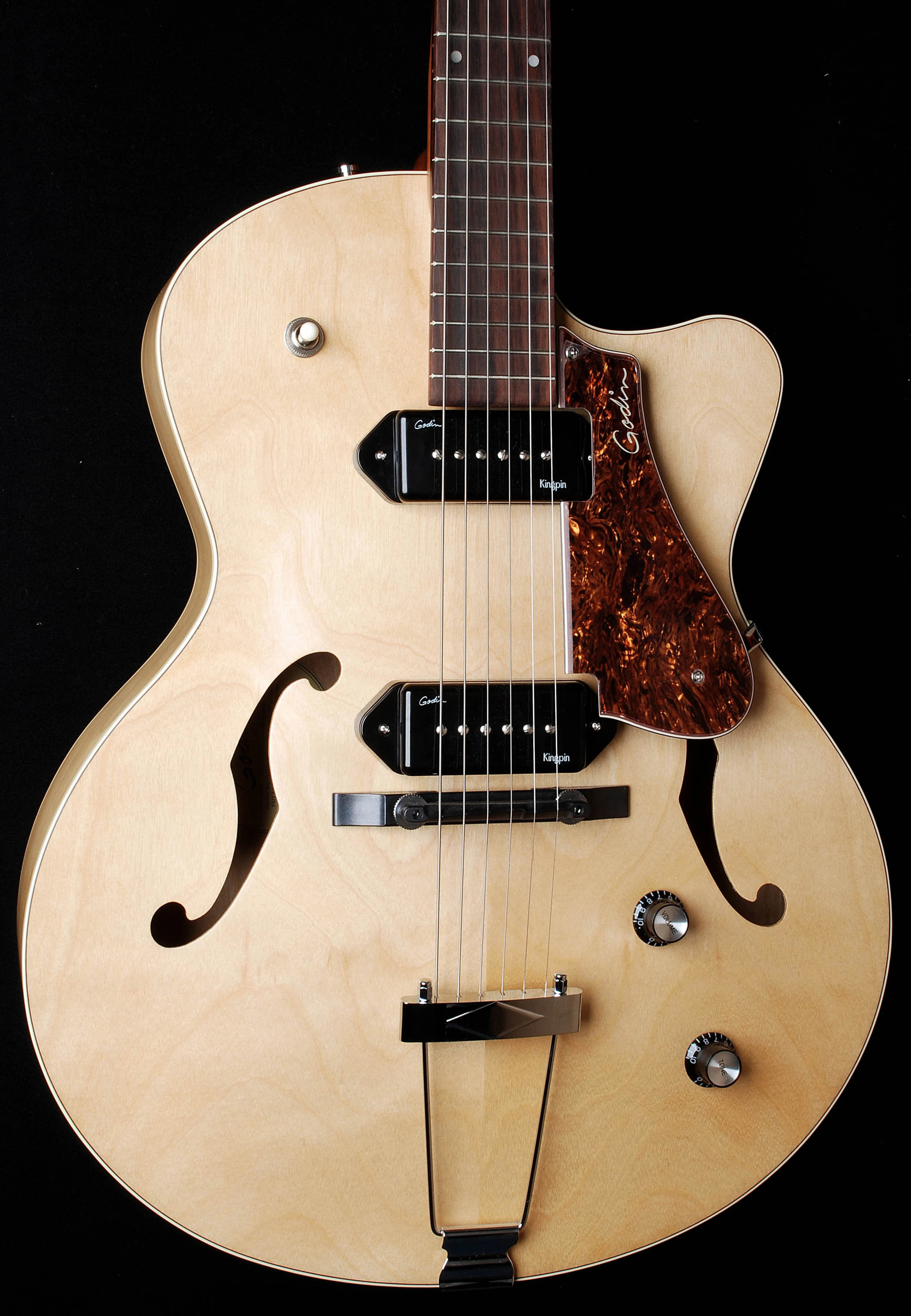 Godin 5th Avenue Kingpin CWII Natural with Case