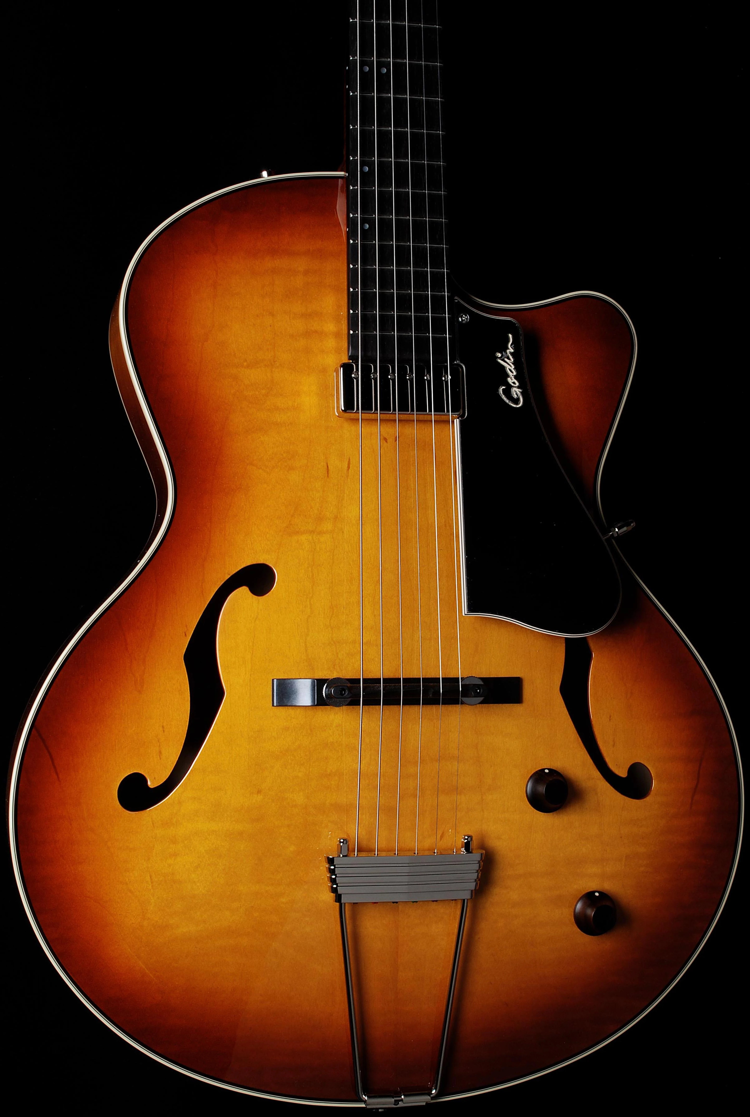 Godin 5th Avenue Jazz Cognac burst HG with case