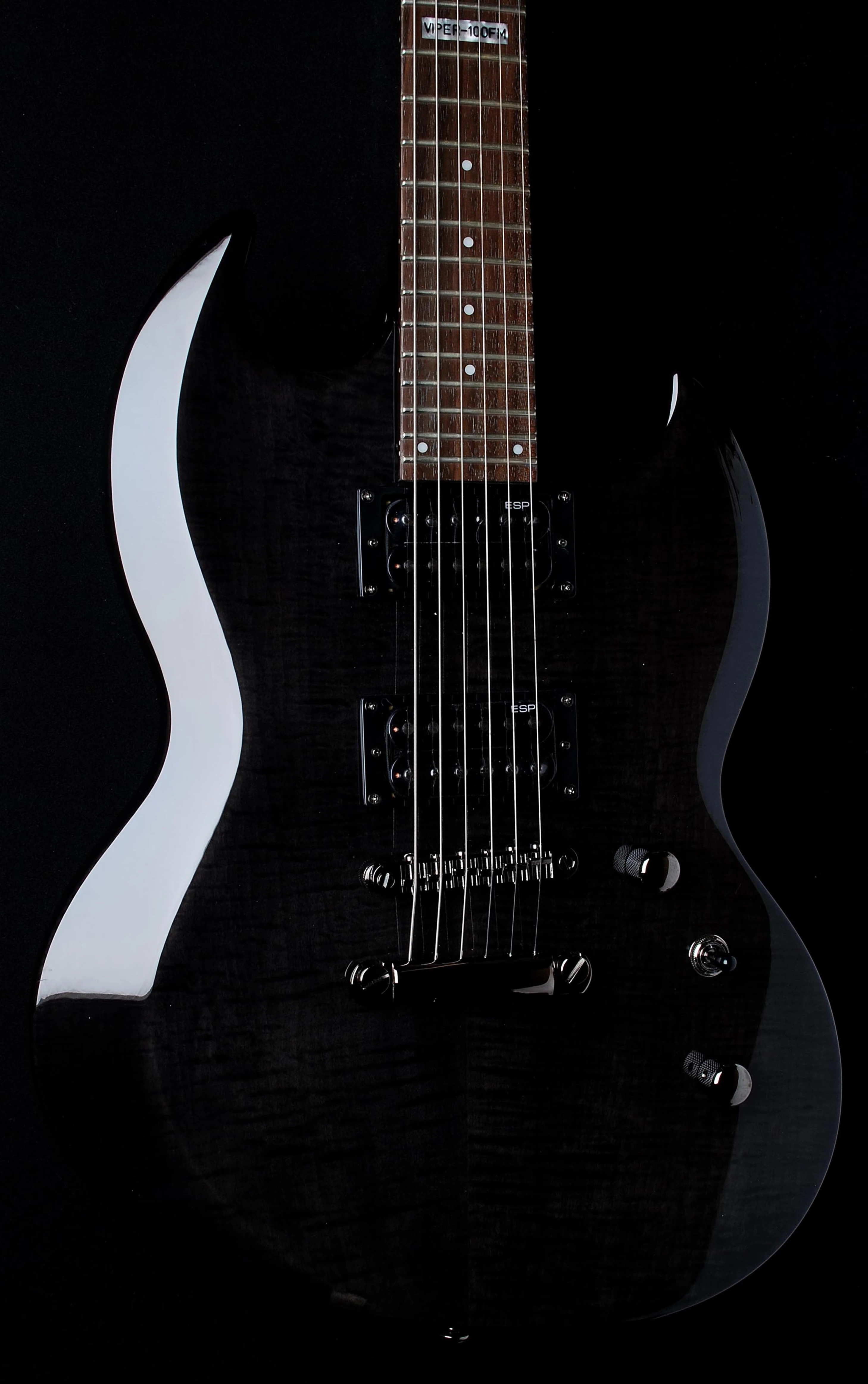 LTD Viper-100 Flame Maple See Thru Black