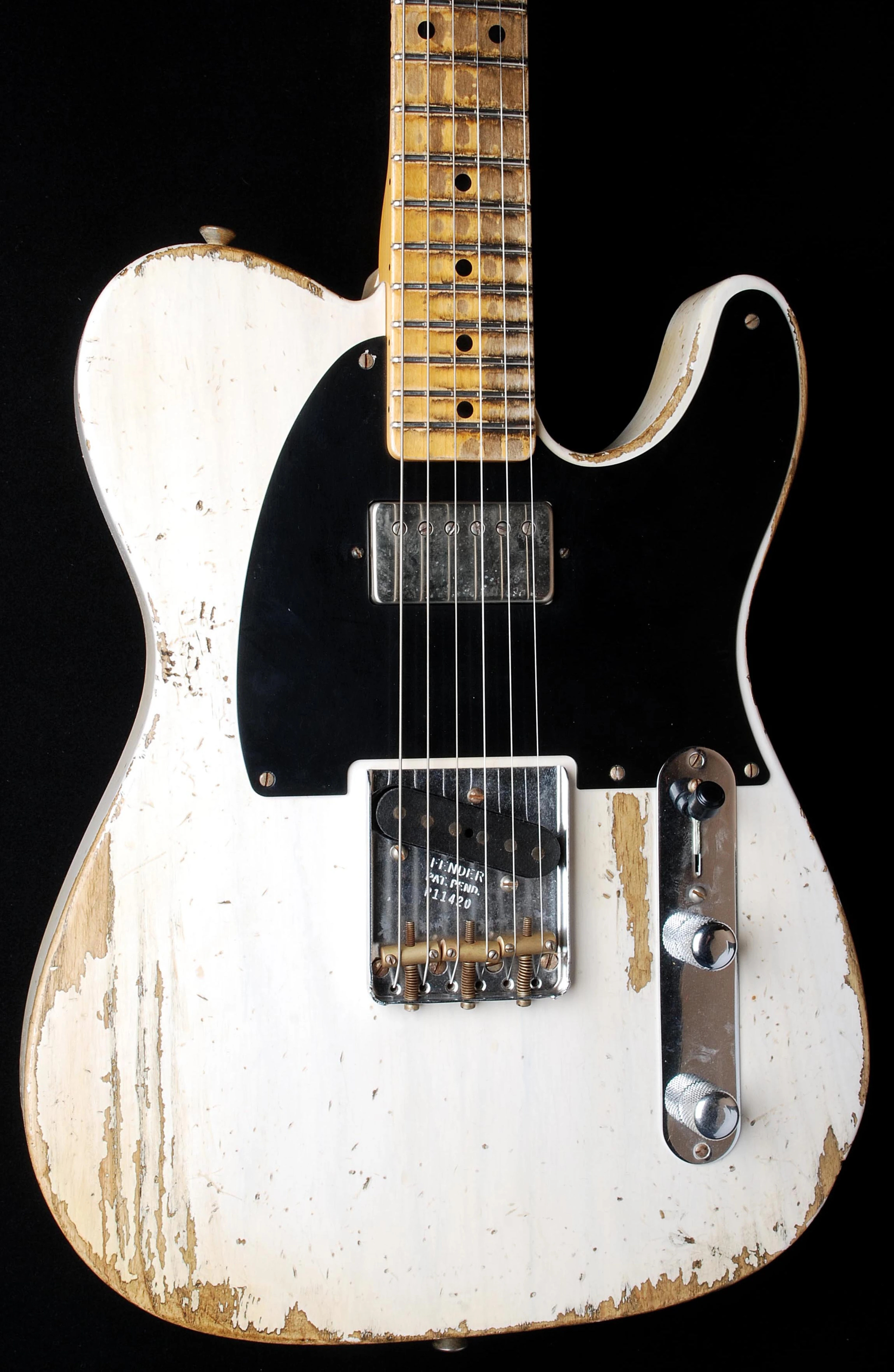 Fender Custom Shop 52 'Fat' Tele Heavy Relic White Blonde