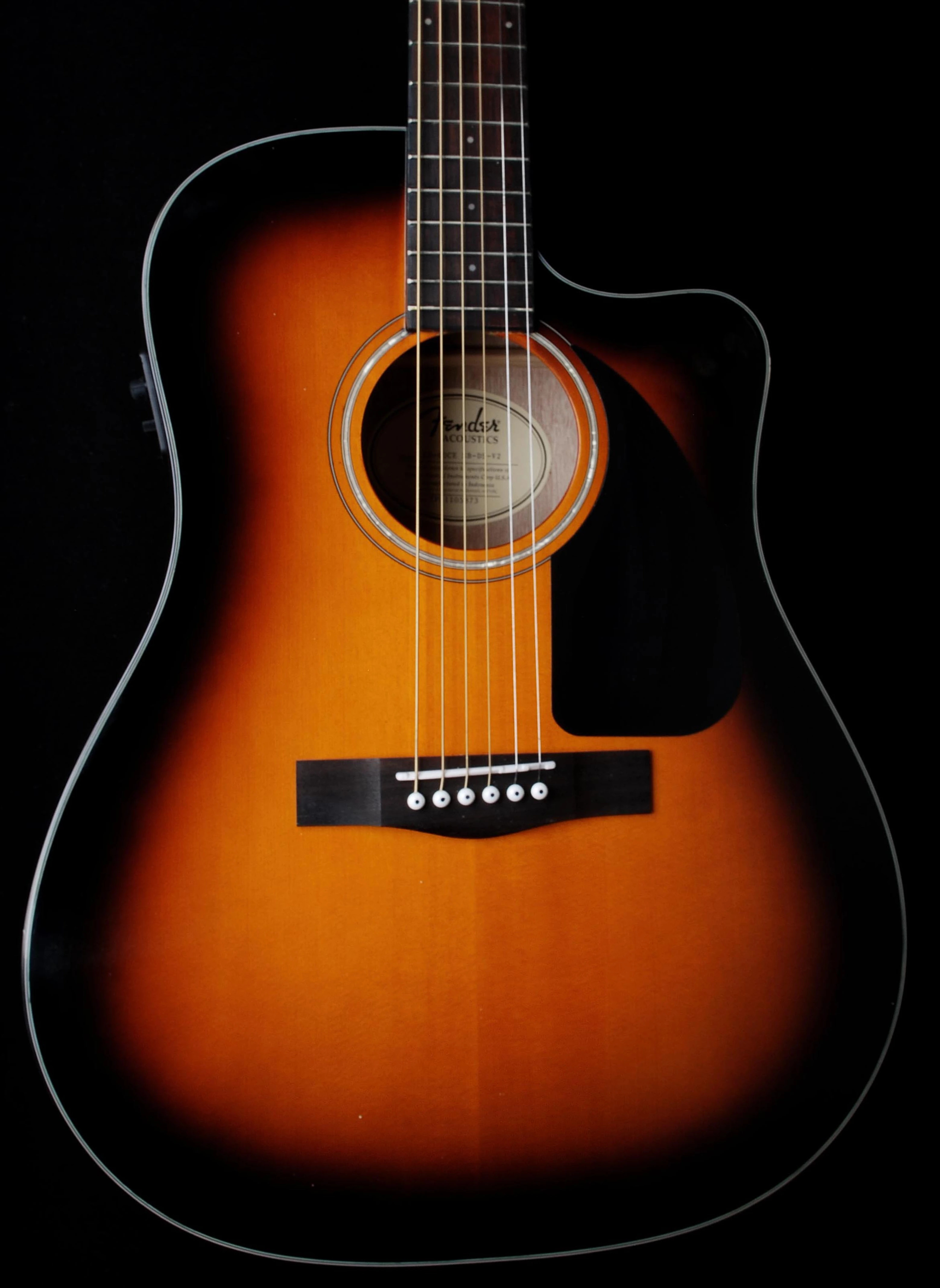 Fender CD-60CE Sunburst with Preamp and built in Tuner