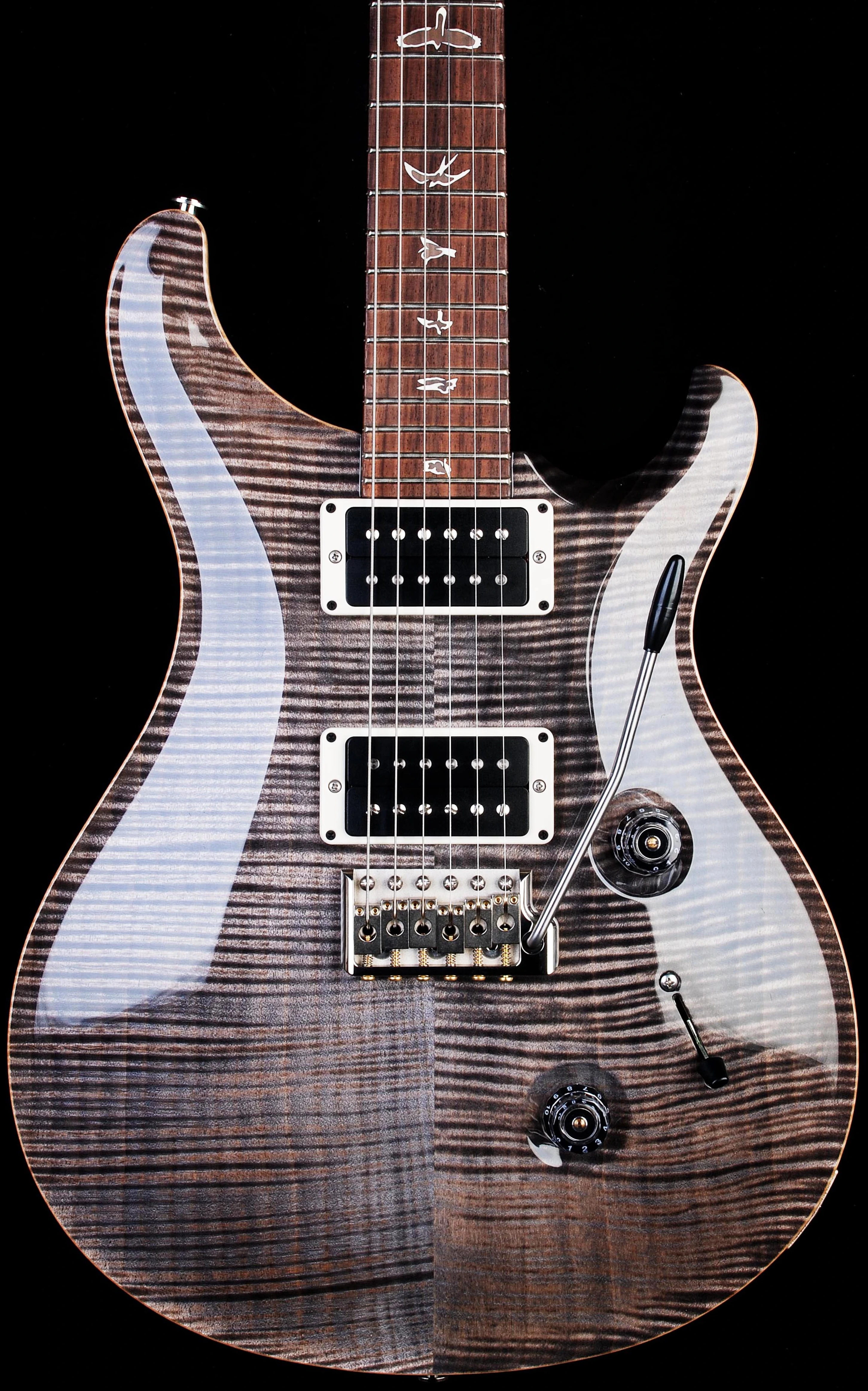 PRS Custom 24 Faded Grey Black 10 Top with Birds