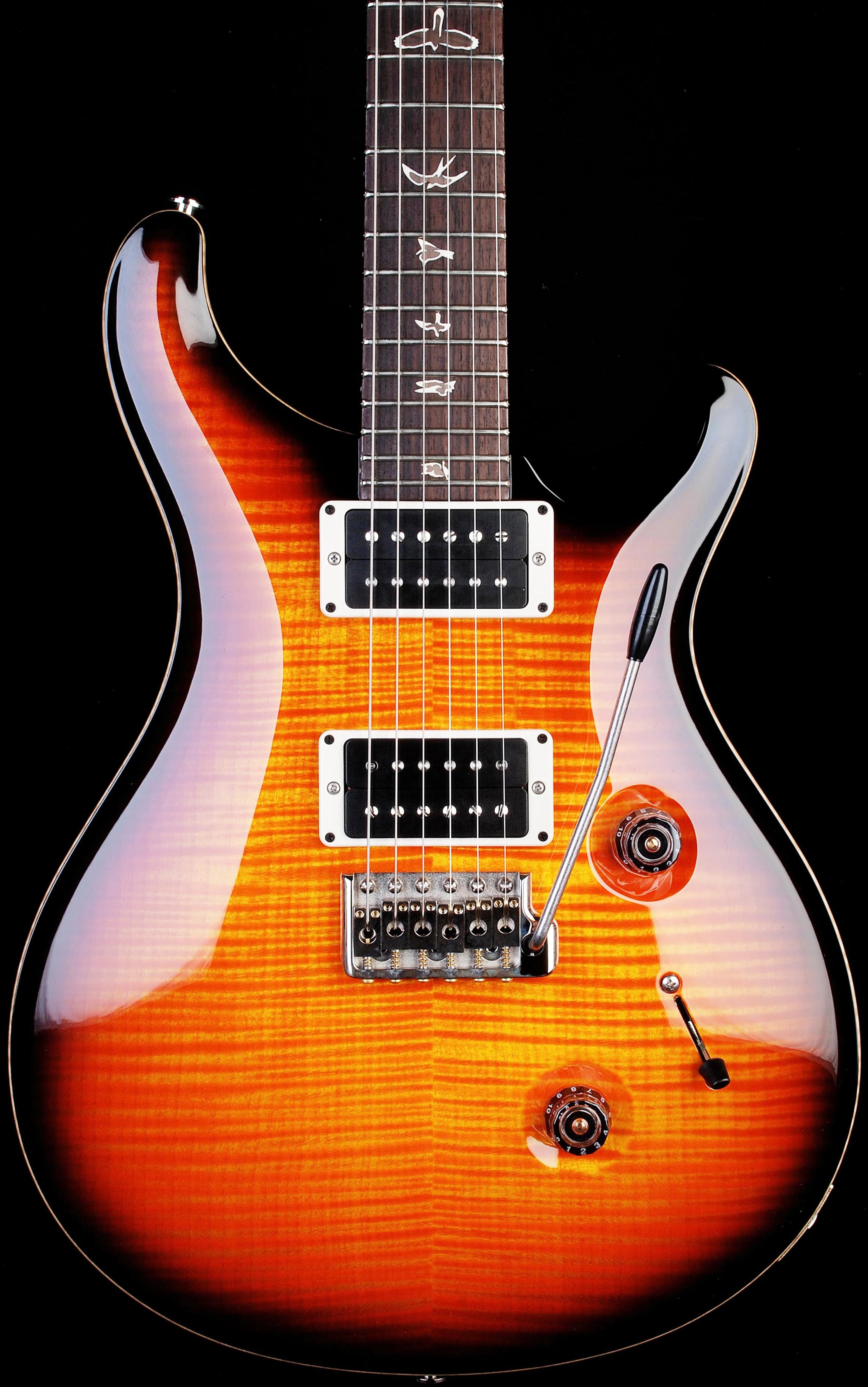 PRS Custom 24 Faded Solana Smokeburst 10 Top with Birds