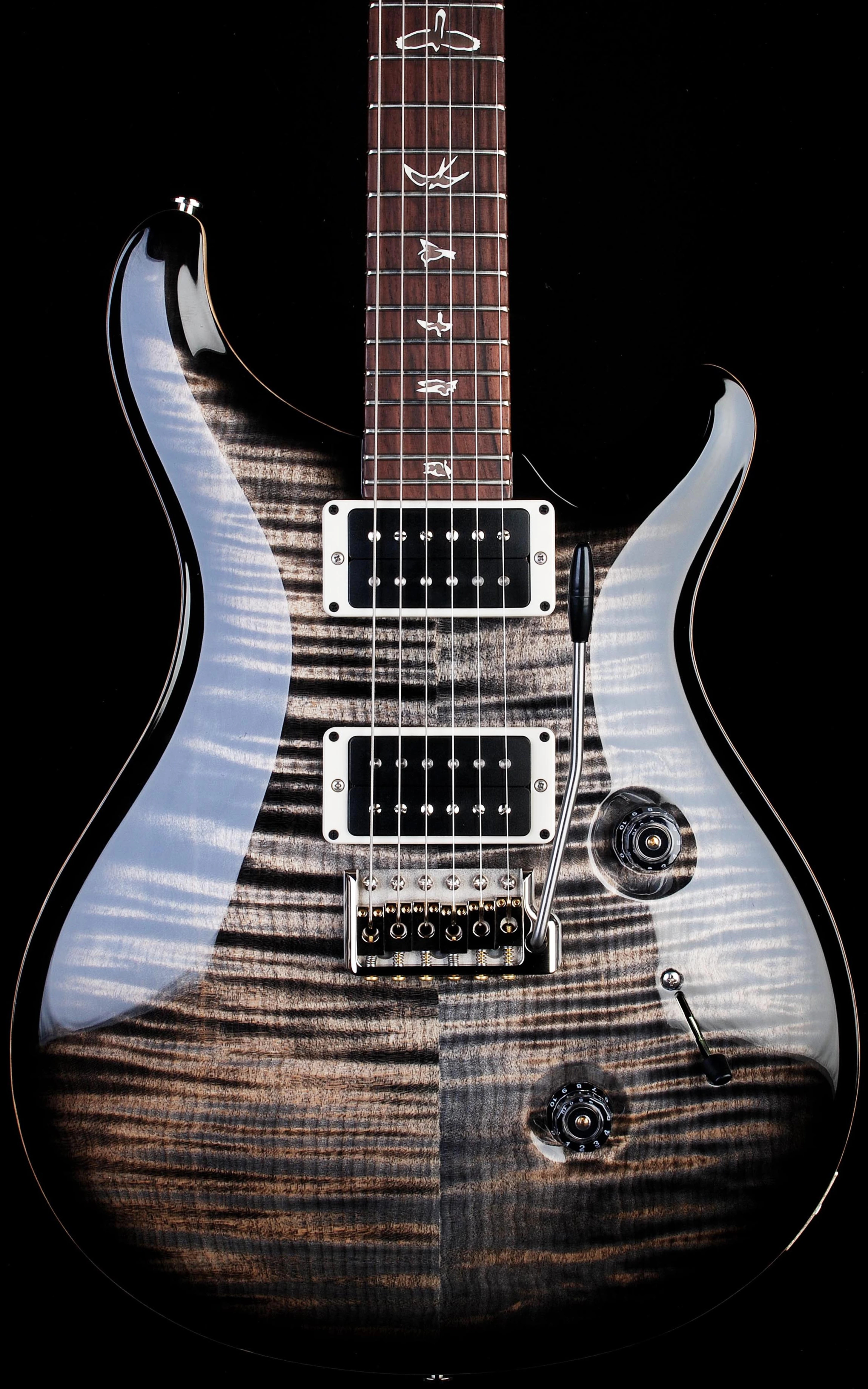 PRS Custom 24 Charcoalburst 10 Top with Birds