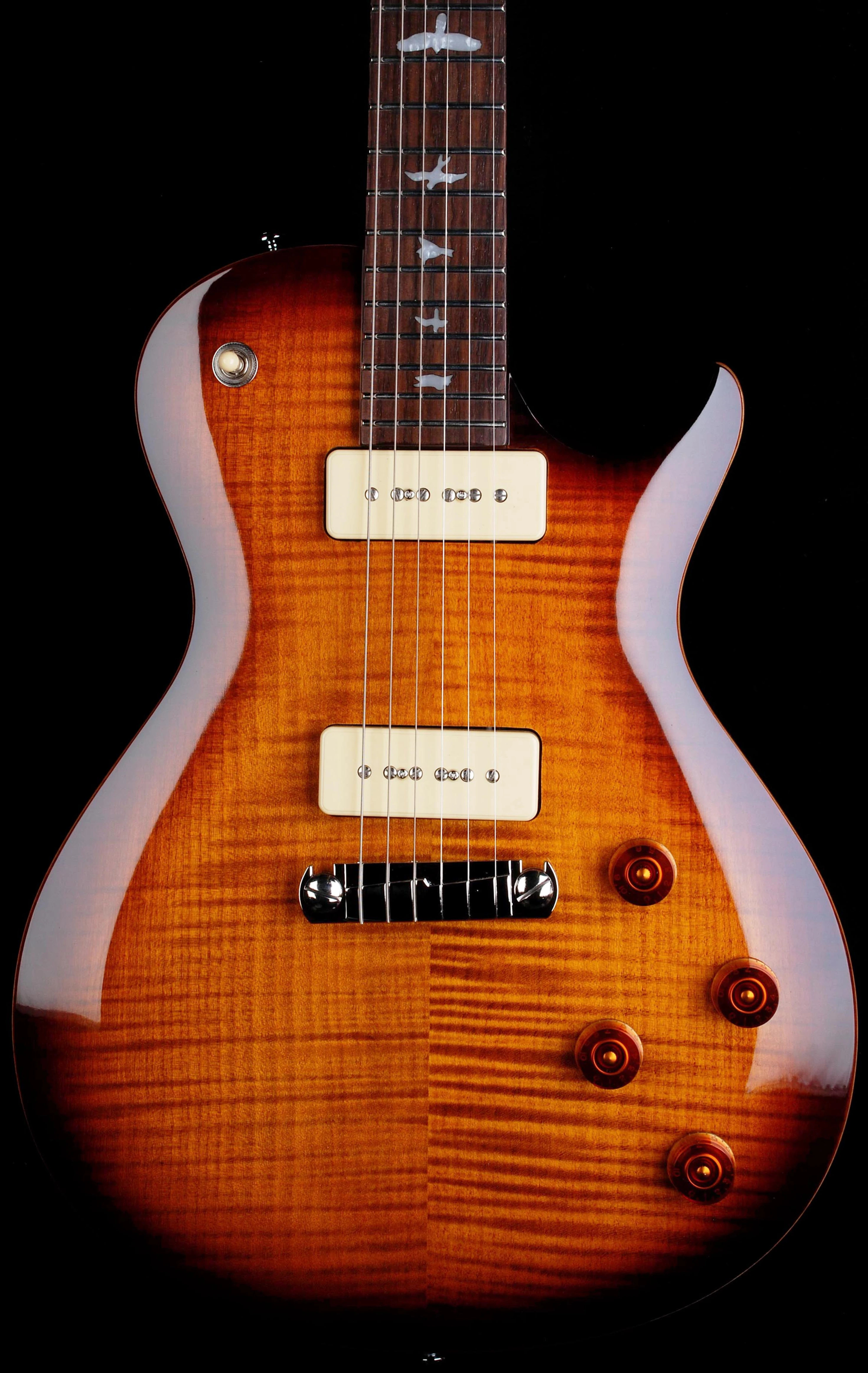 PRS SE 245 Soapbar Tobacco Sunburst Flame Top