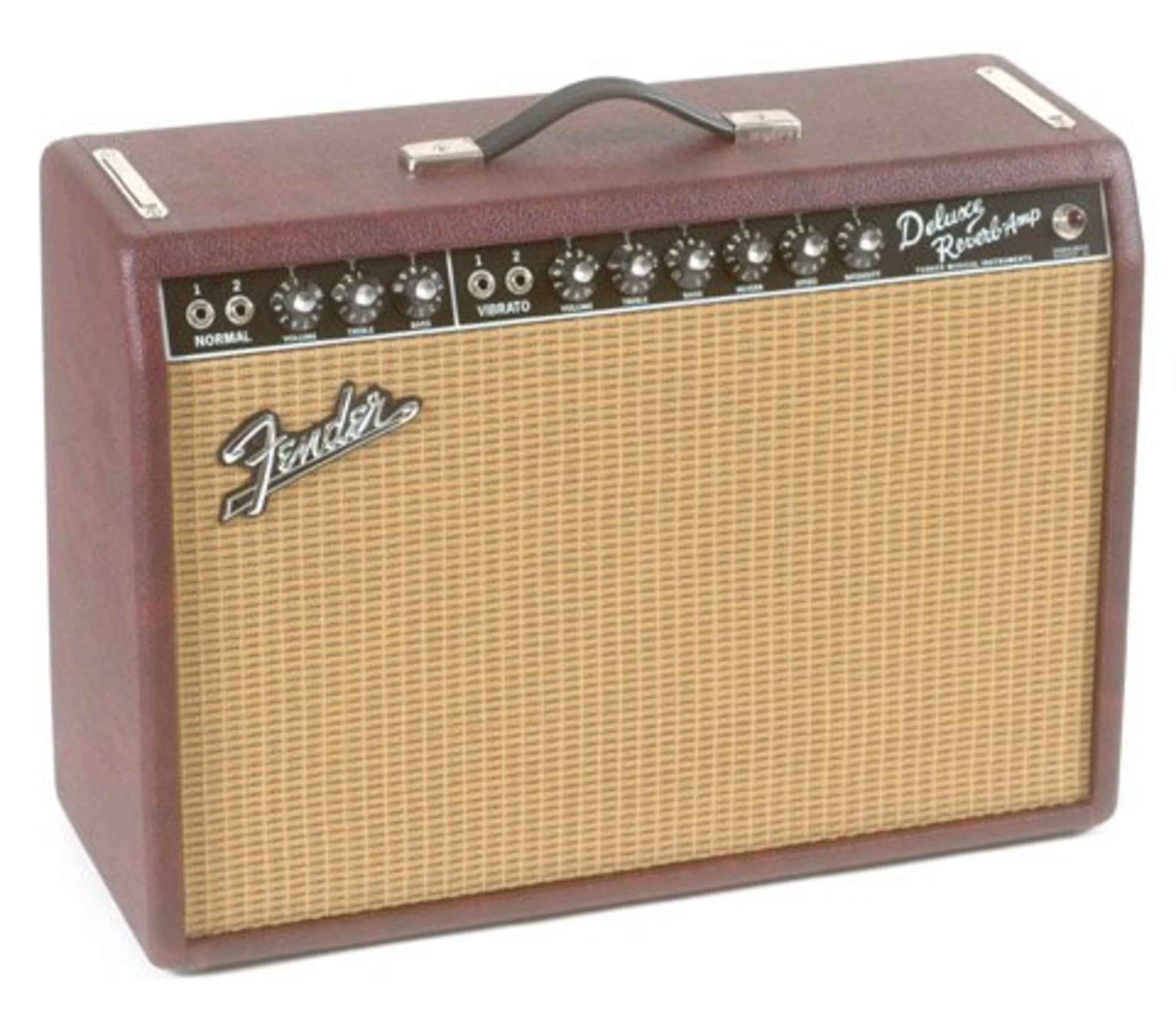Fender 65 Deluxe Reverb Wine Red Limited Edition Peach Guitars