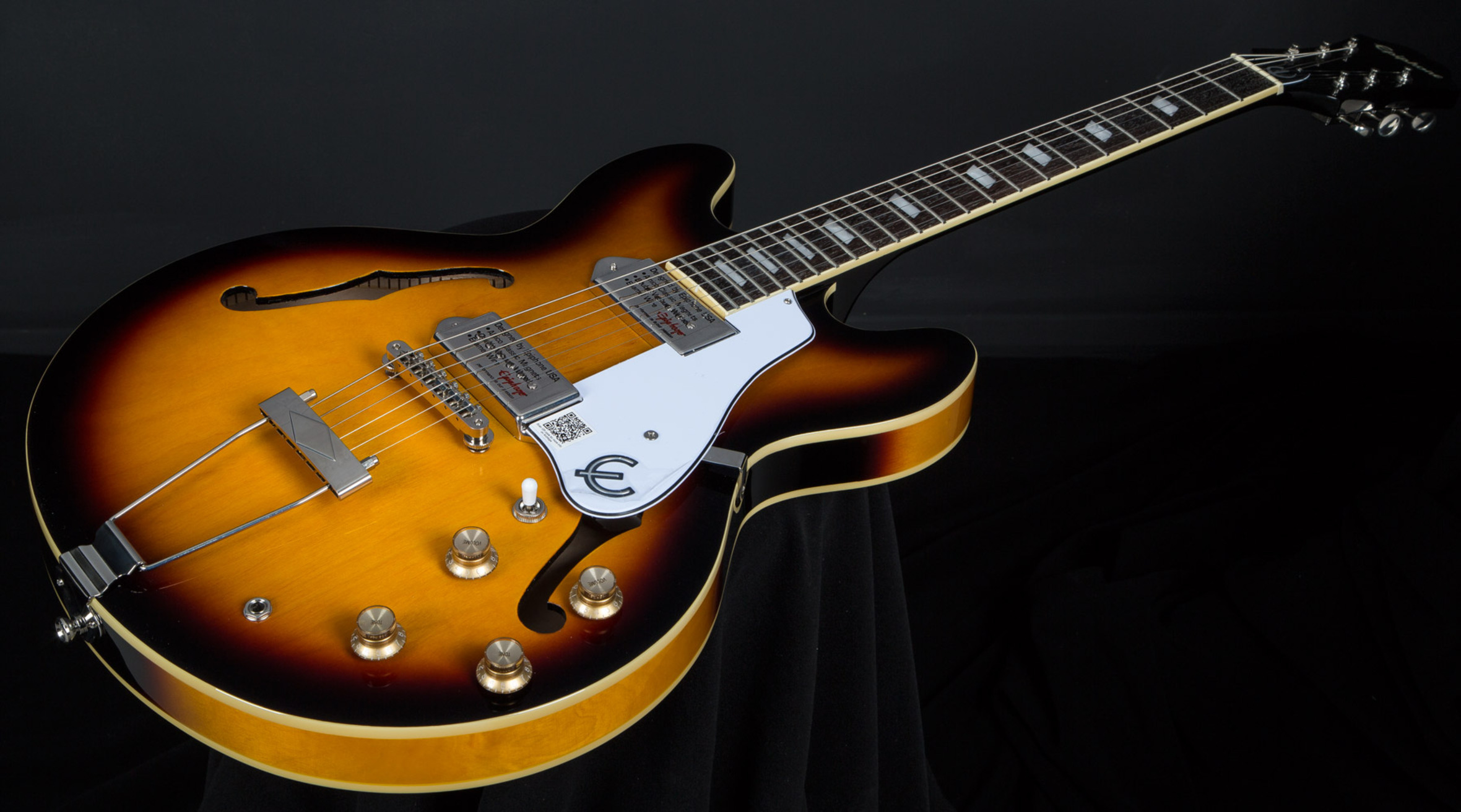 epiphone casino hollow body guitar vintage sunburst