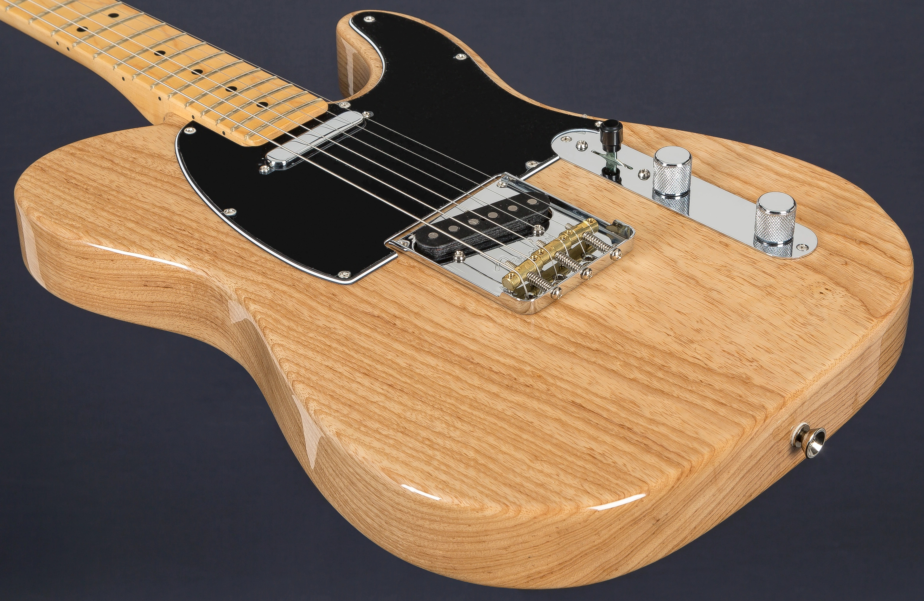 Fender American Pro Tele Natural Maple Neck Electric Guitar Peach Guitars