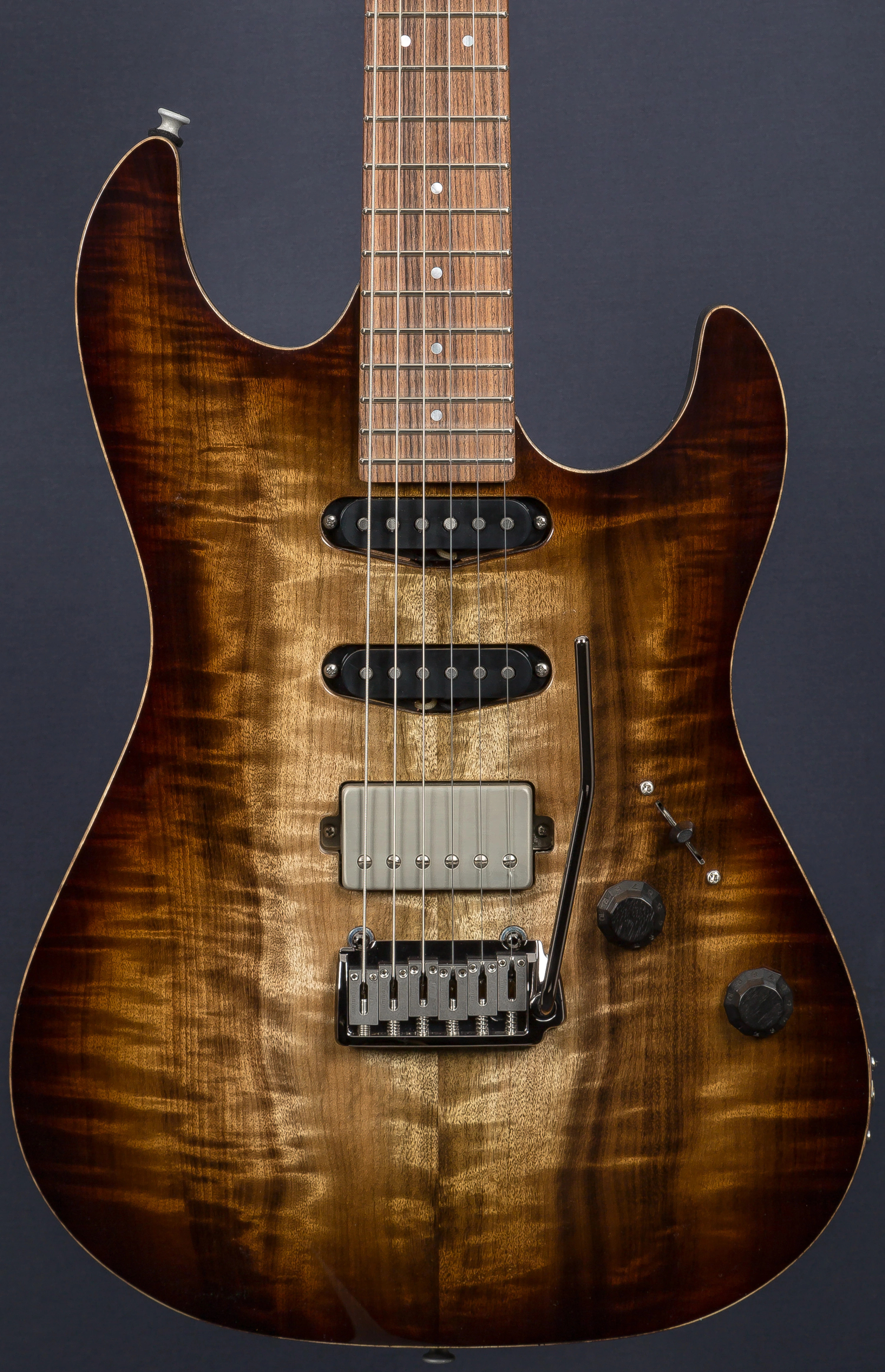 Patrick James Eggle Drop Top Myrtlewood Peach Guitars