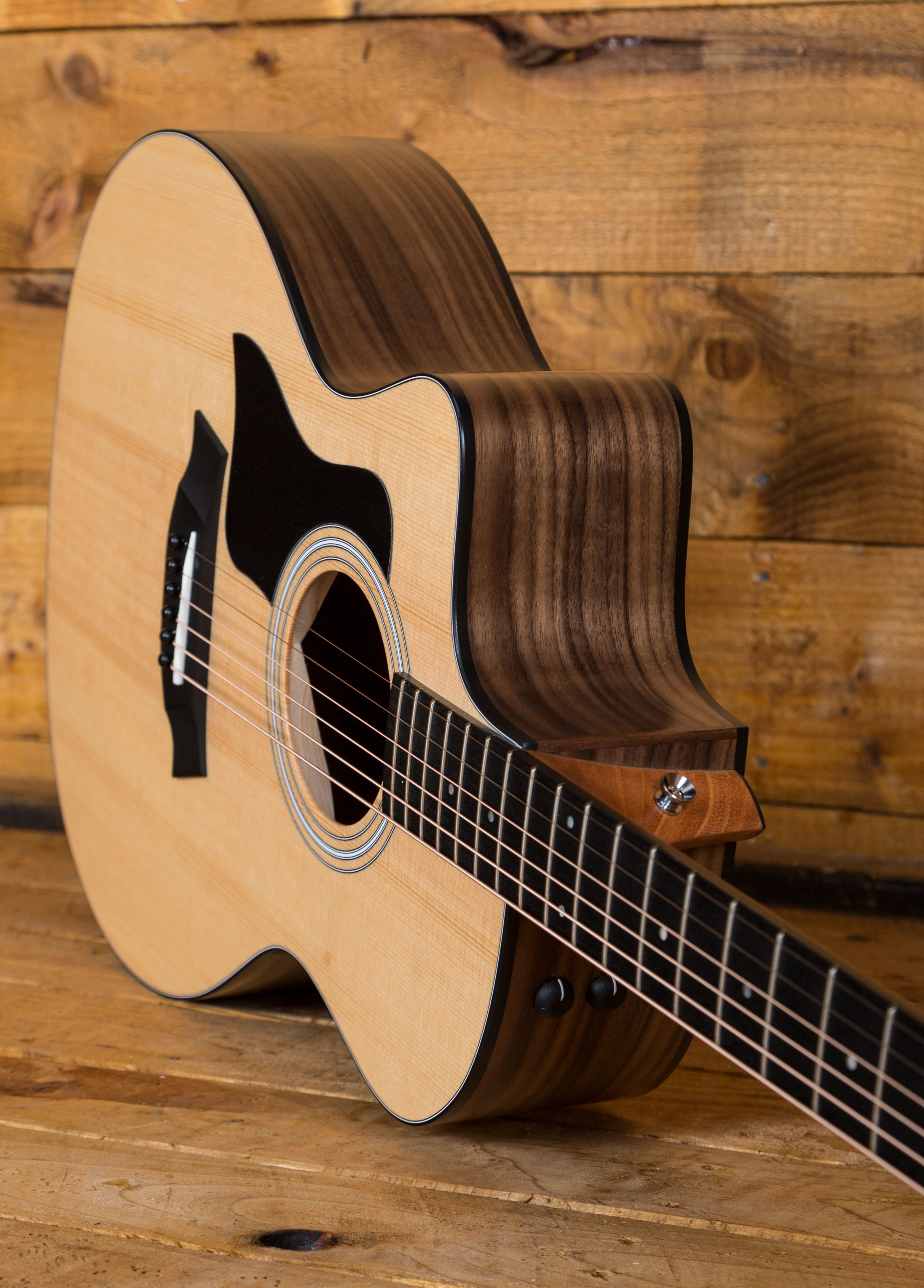 Taylor 114ce Walnut Left Handed Acoustic Guitar Peach Guitars