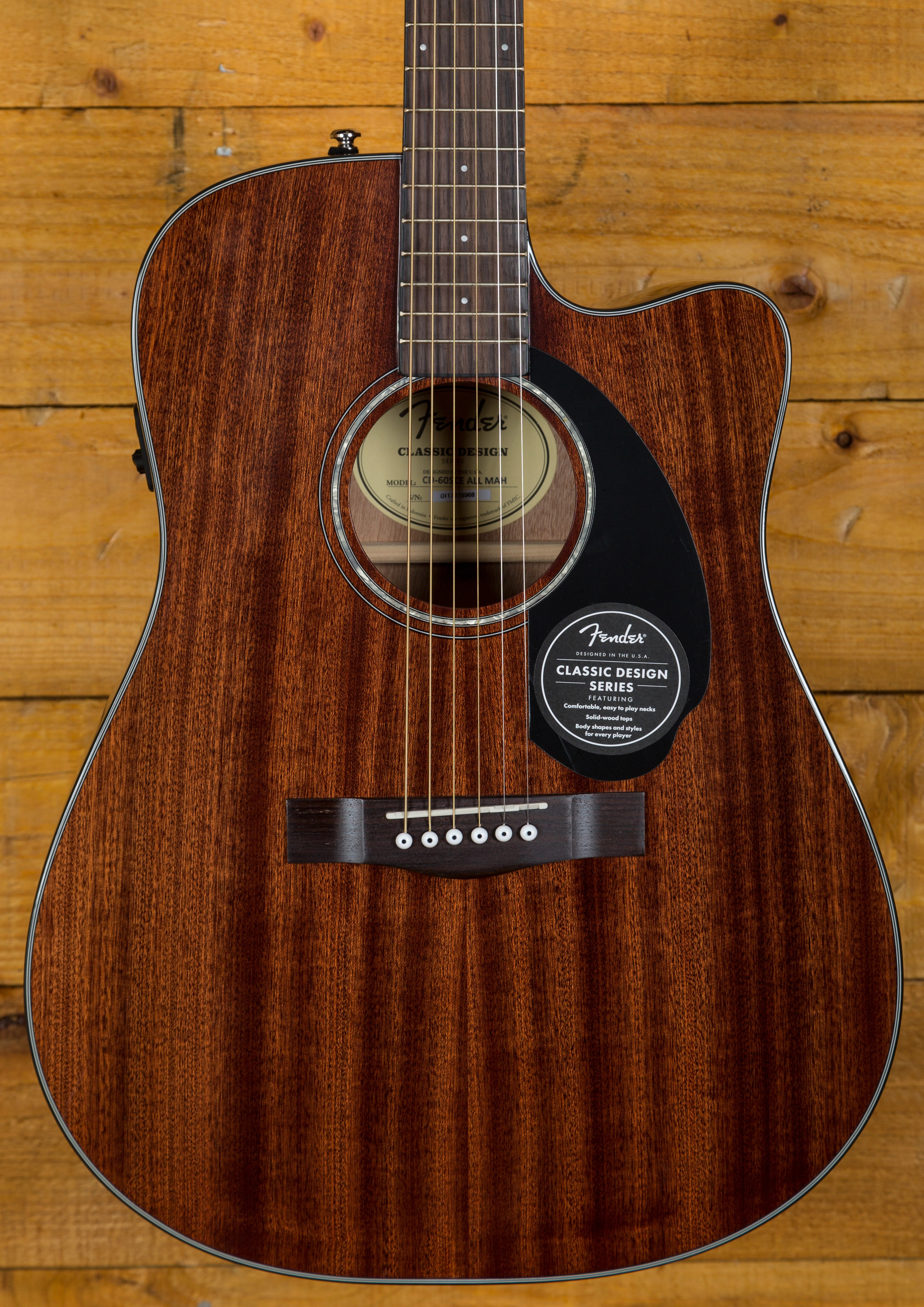 Fender CD60Sce All Mahogany Acoustic Guitar Peach Guitars