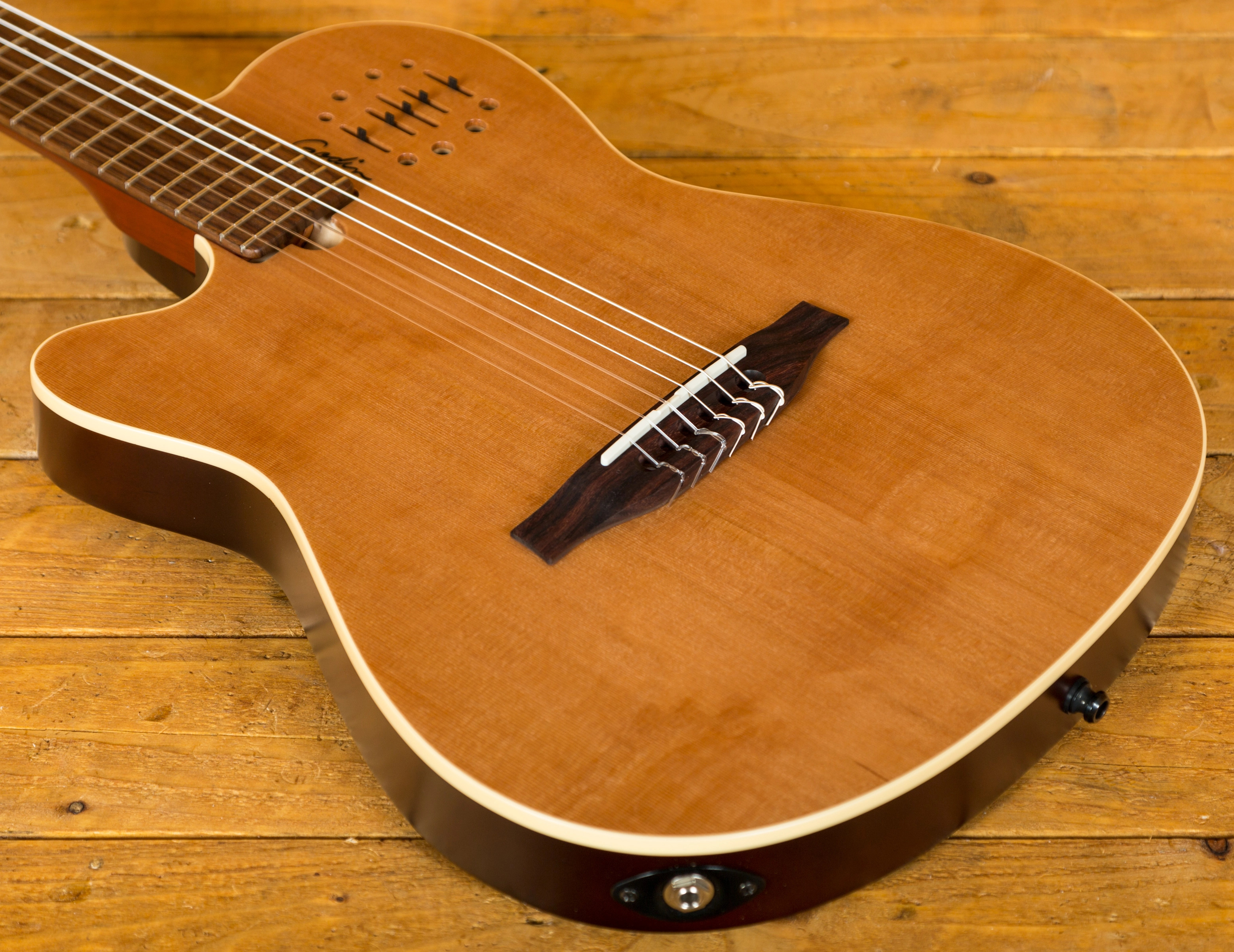 Godin Multiac Nylon SG Left Handed Peach Guitars