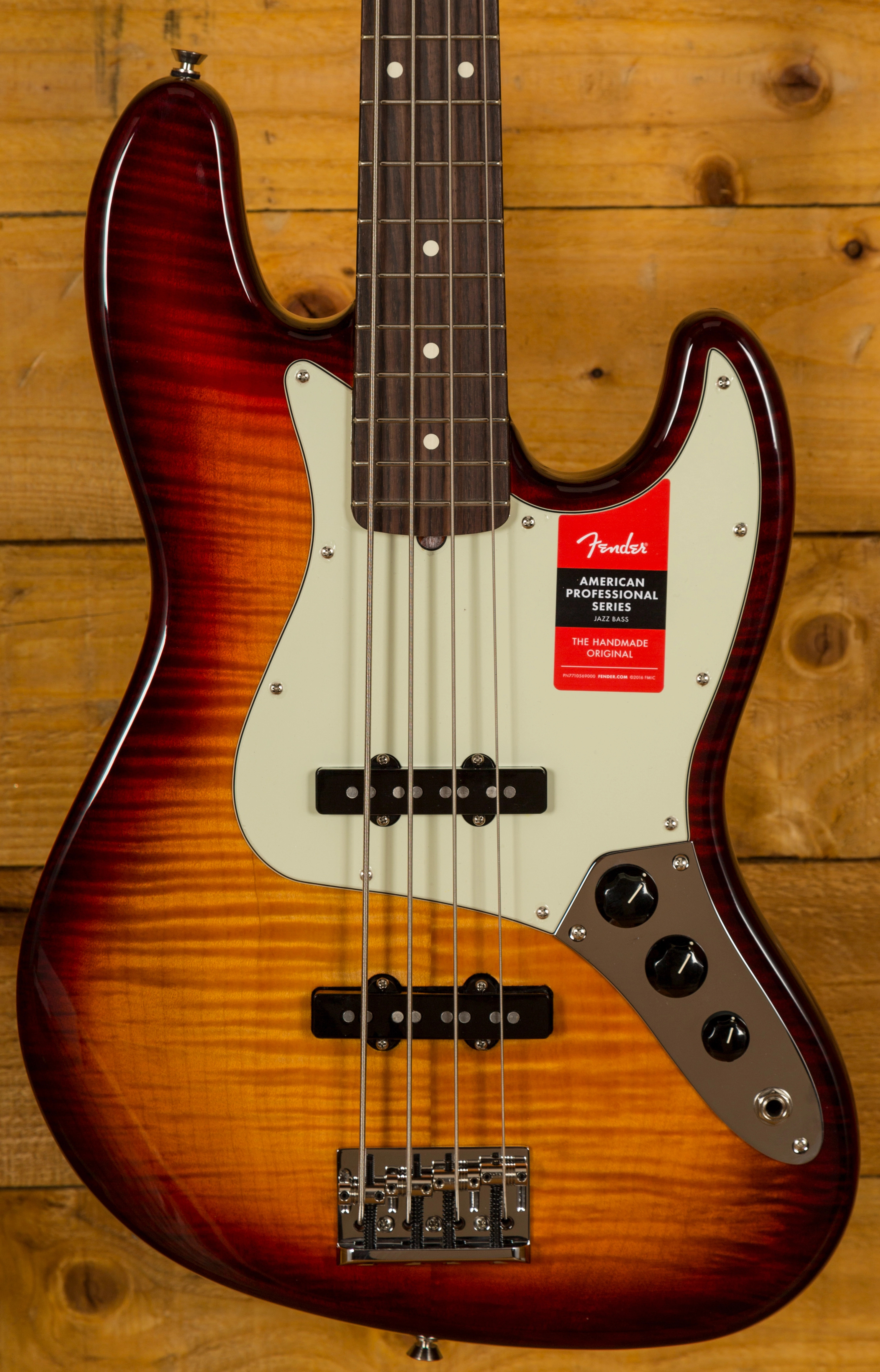 Fender 2017 Ltd American Pro Jazz Bass FMT Aged Cherry Burst Peach