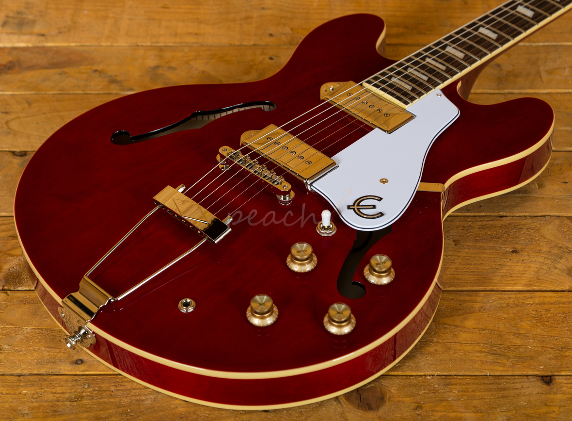 epiphone hollow body cherry red casino