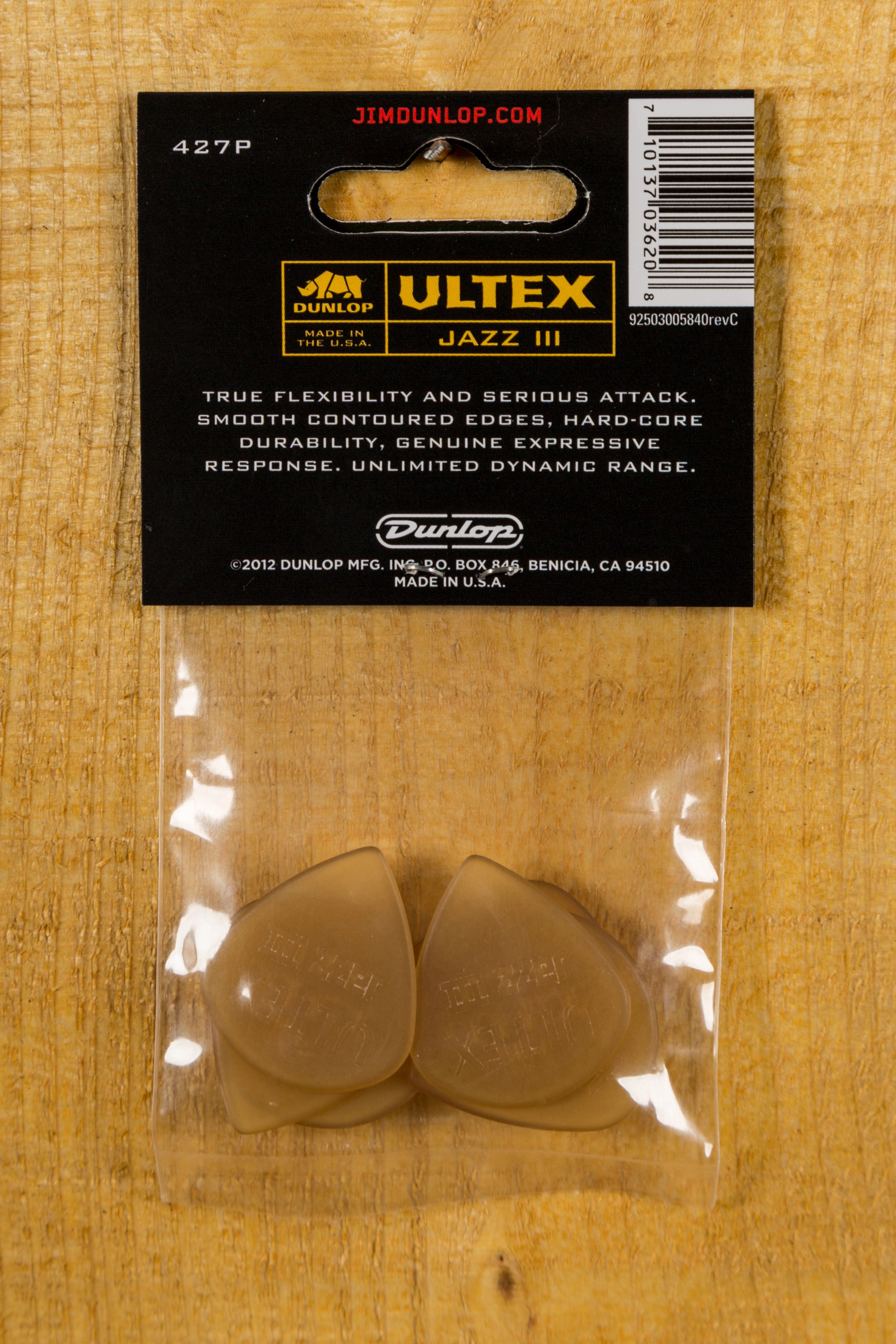 Jim Dunlop Pack Variété Médiators Ultex - 6 Pièces - Flexibles, Légers Et Incassables - Son Clair Et Percutant