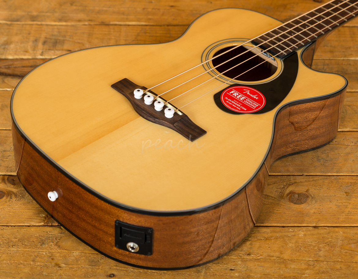 Fender Cb60 Sce Acoustic Bass Natural Peach Guitars