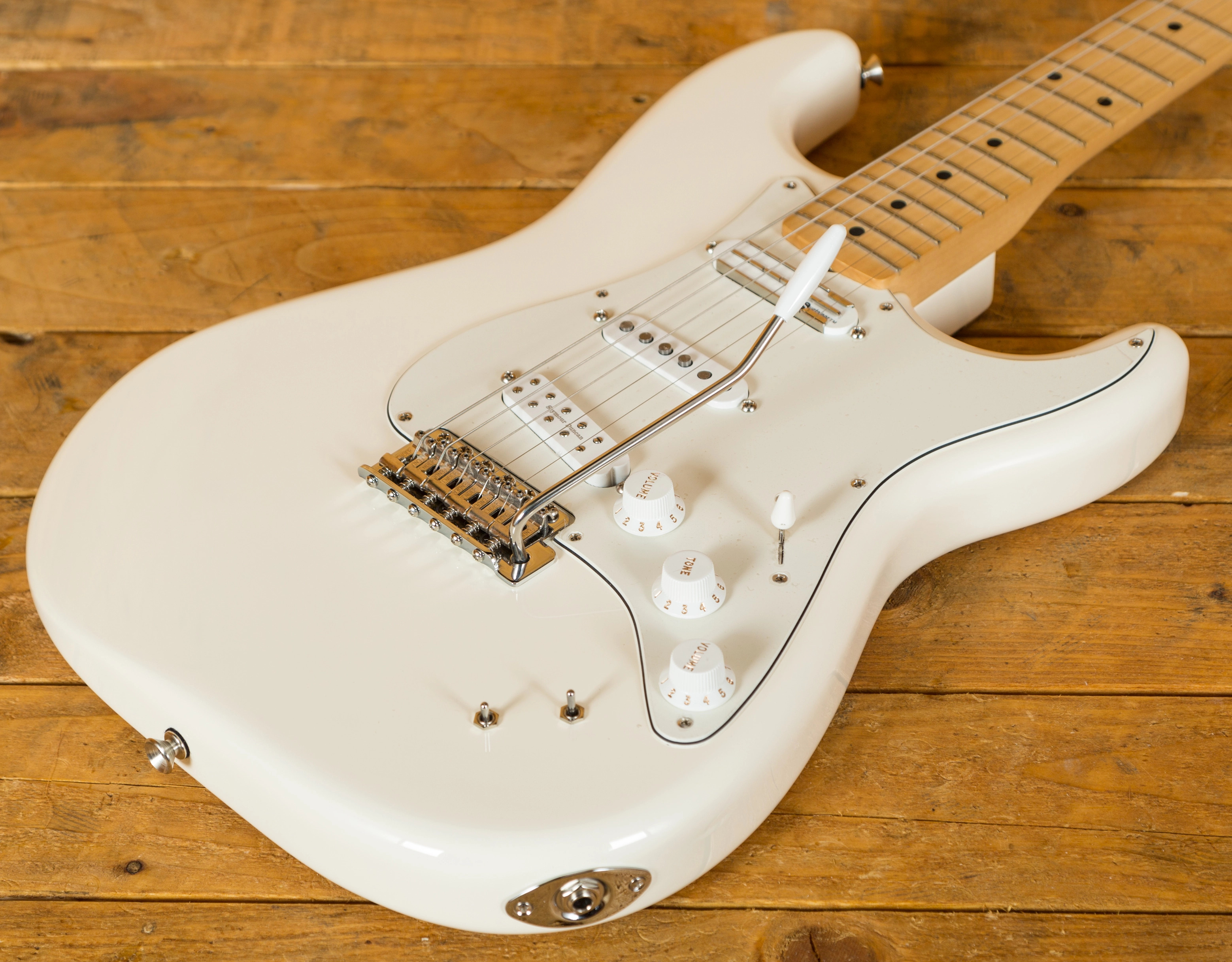 Fender Ed O'Brien Sustainer Strat Olympic White Peach Guitars