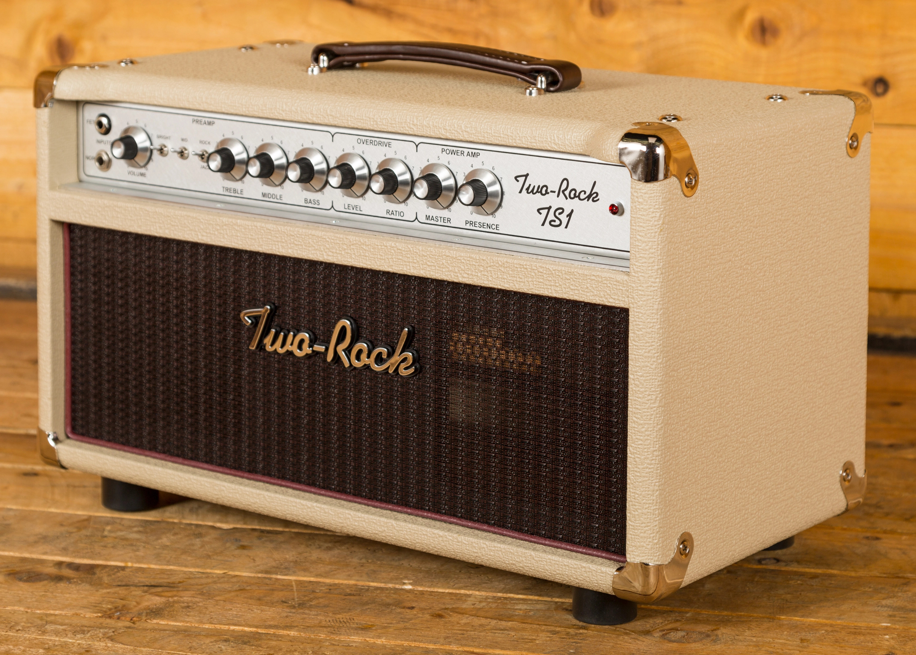 TwoRock TS1 Tone Secret 100 Watt Head Silver Panel & Knobs Peach Guitars