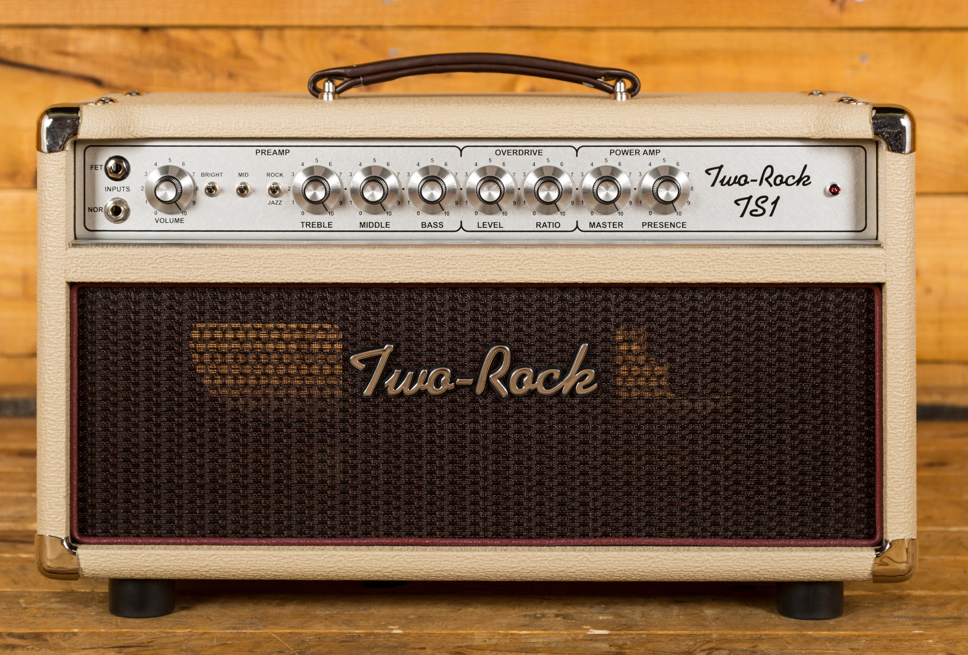 TwoRock TS1 Tone Secret 100 Watt Head Silver Panel & Knobs Peach Guitars