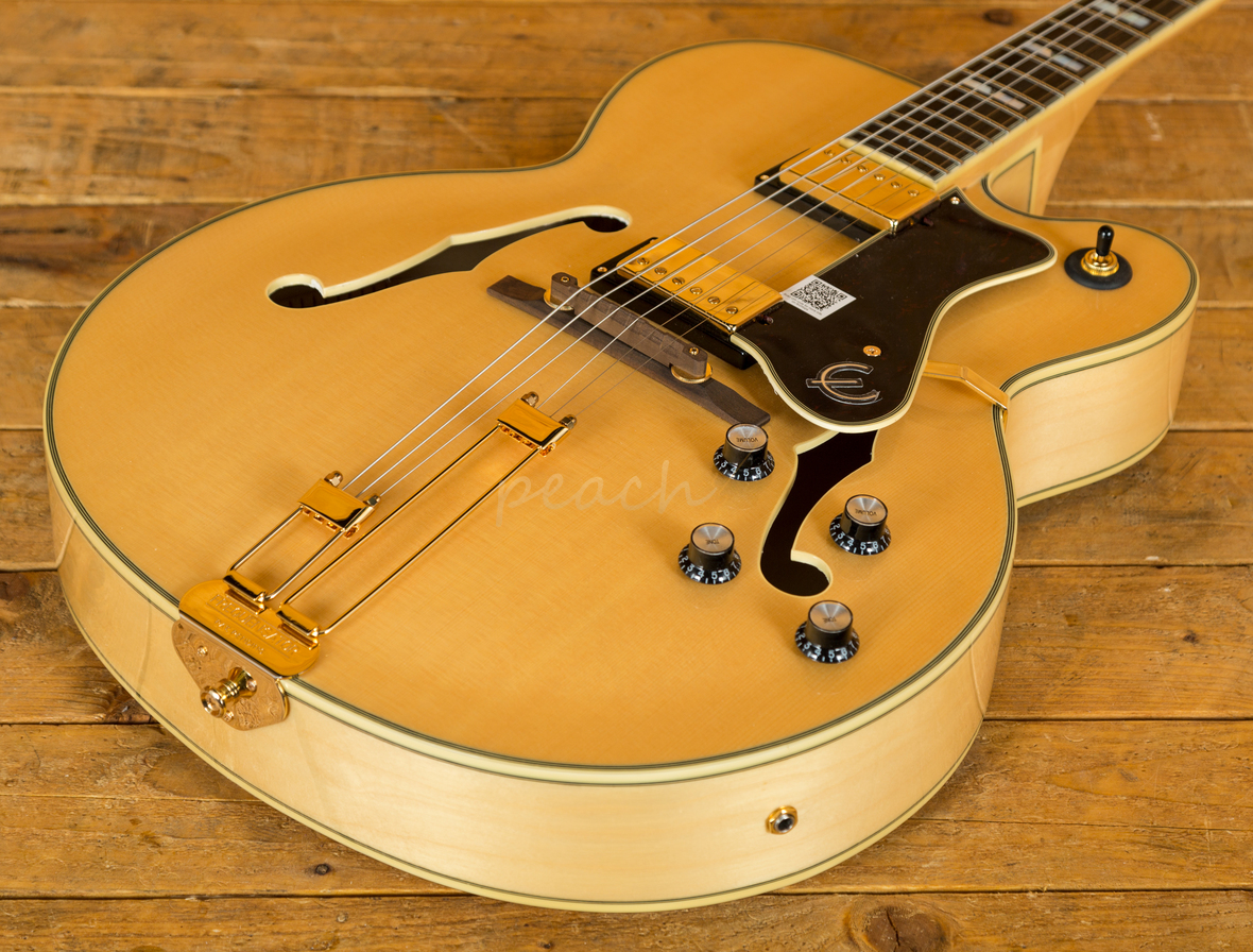 Epiphone Broadway Natural/Gold Hardware Peach Guitars