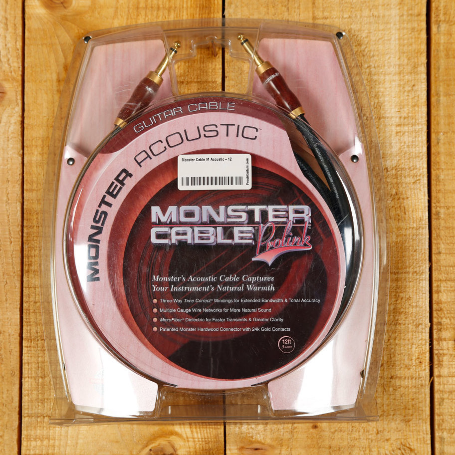 Accessories, Monster Cable M Acoustic 12ft Peach Guitars