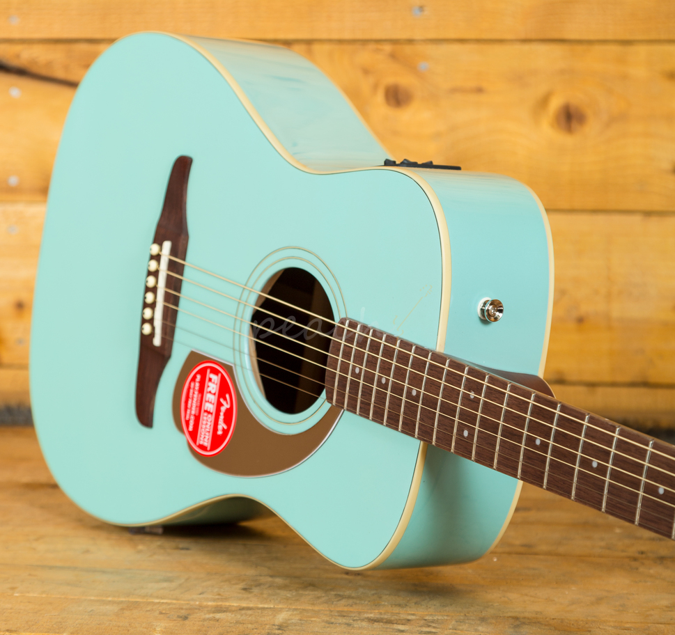 Fender Malibu Player Acoustic Aqua Splash Peach Guitars