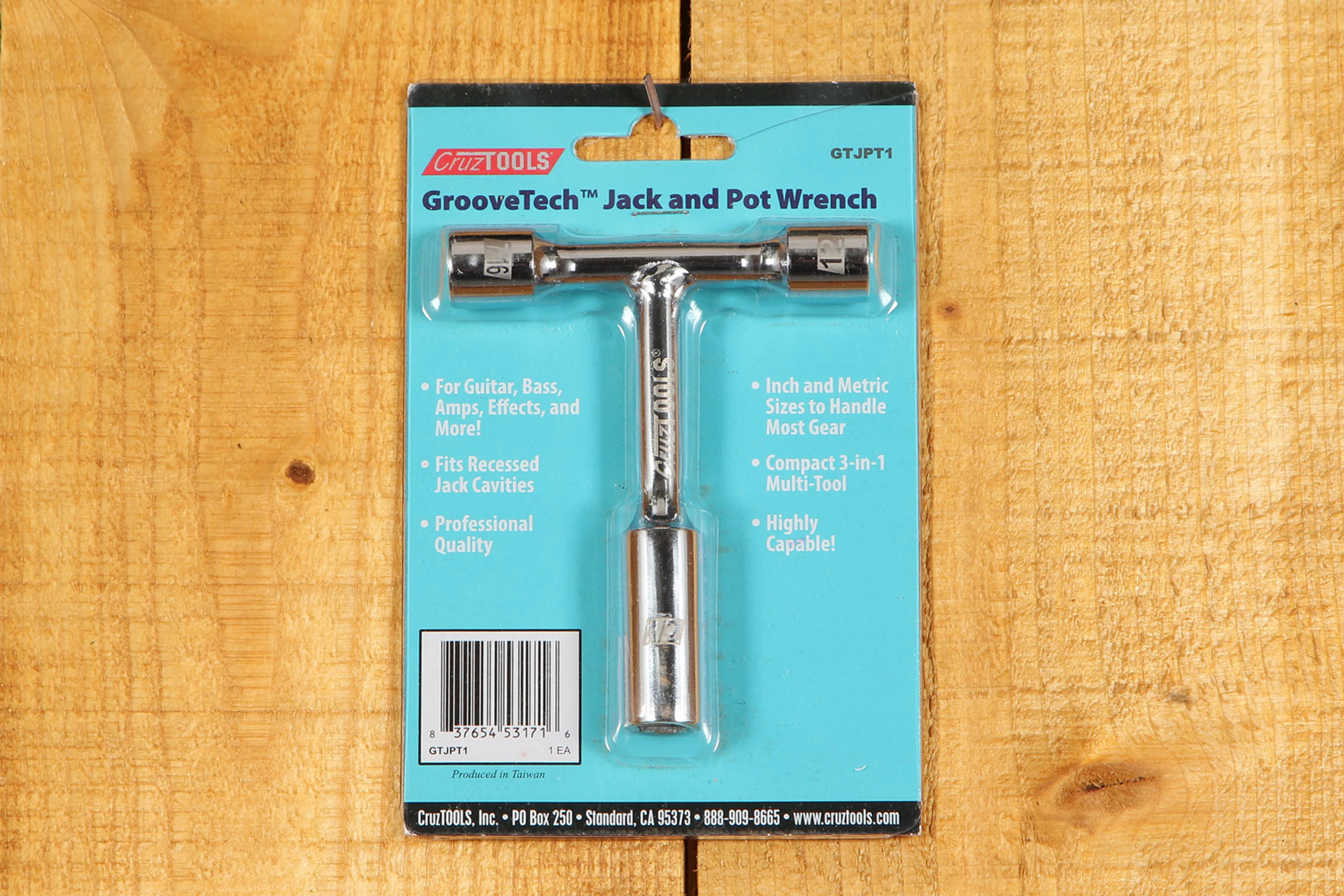 Cruz Tools Groovetech Jack/Pot Nut Tool Peach Guitars