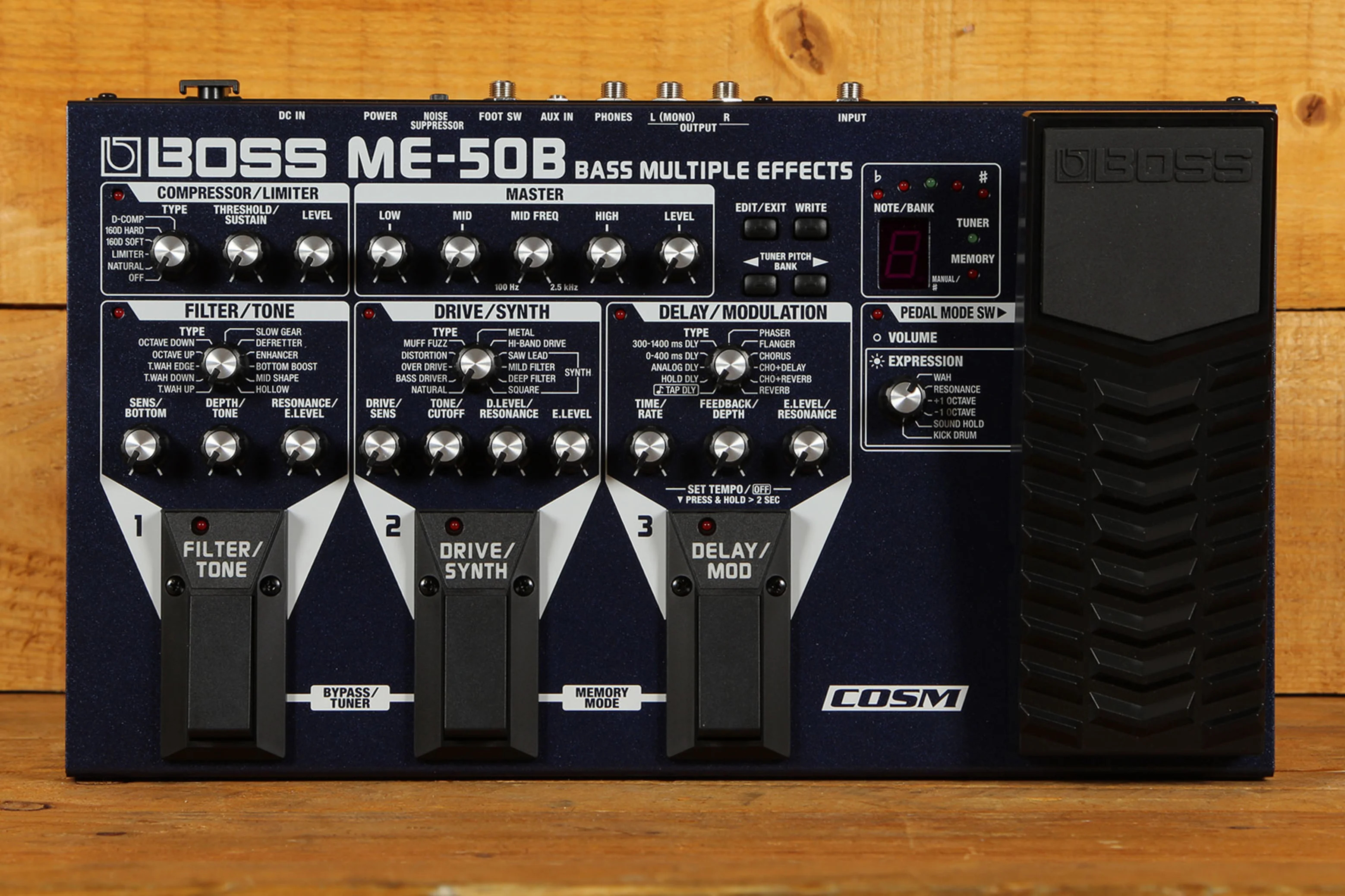 Boss ME50B Multi Effects Bass Pedal Peach Guitars