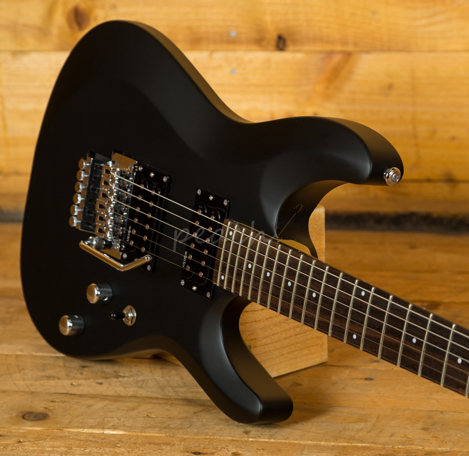 Schecter C-6 FR Deluxe Satin Black - Peach Guitars