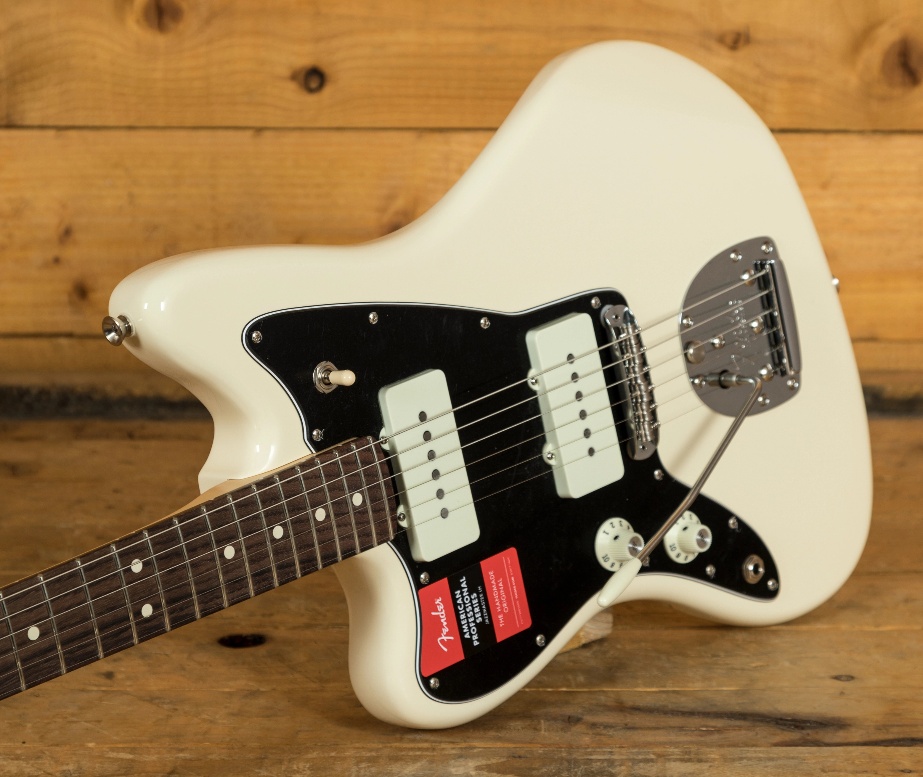 Fender American Pro Jazzmaster Rosewood Olympic White LH Peach Guitars