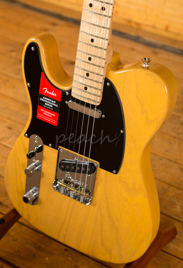 Fender American Pro Tele Maple Neck Butterscotch Blonde L Handed