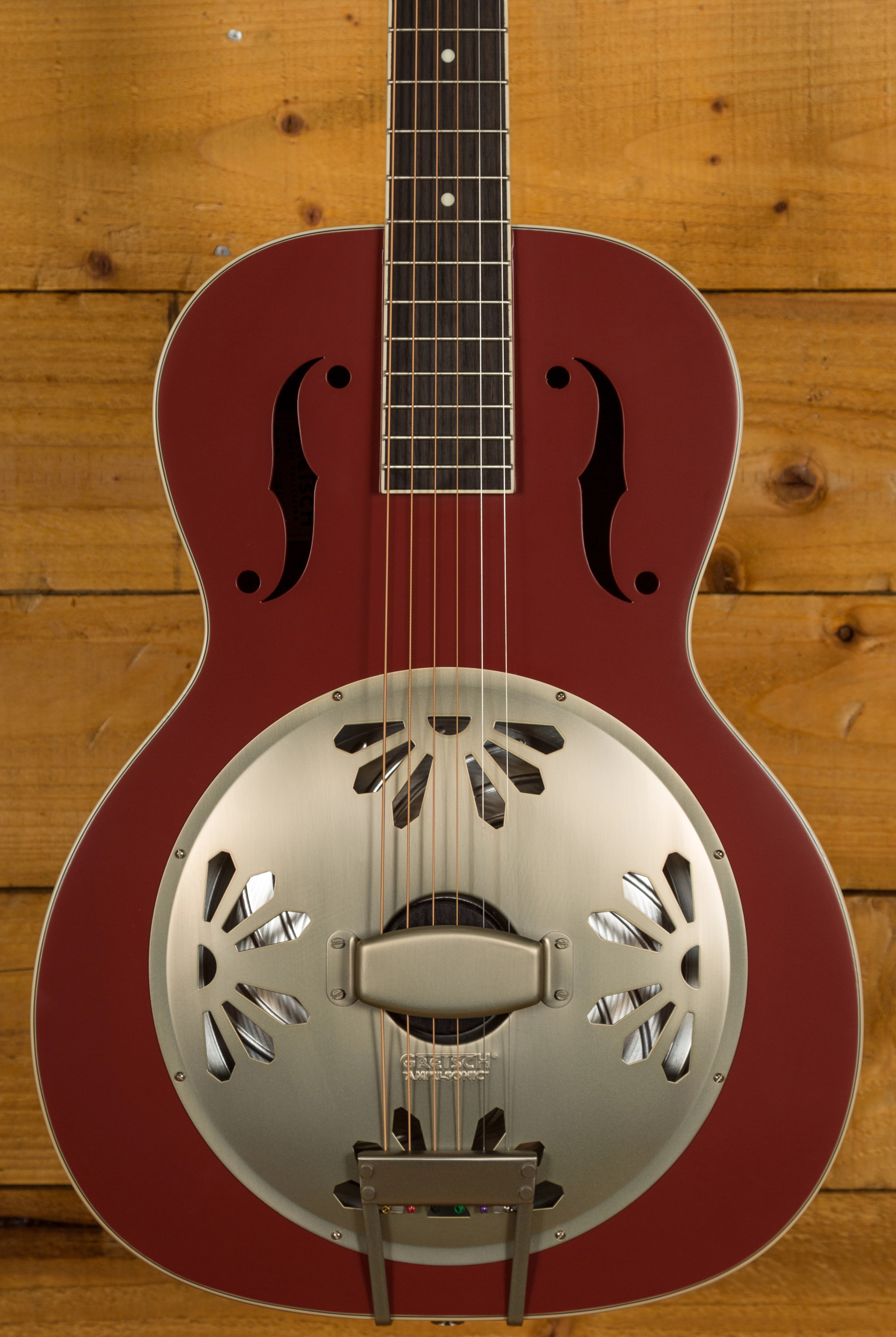 Gretsch Alligator Biscuit Resonator Red Peach Guitars
