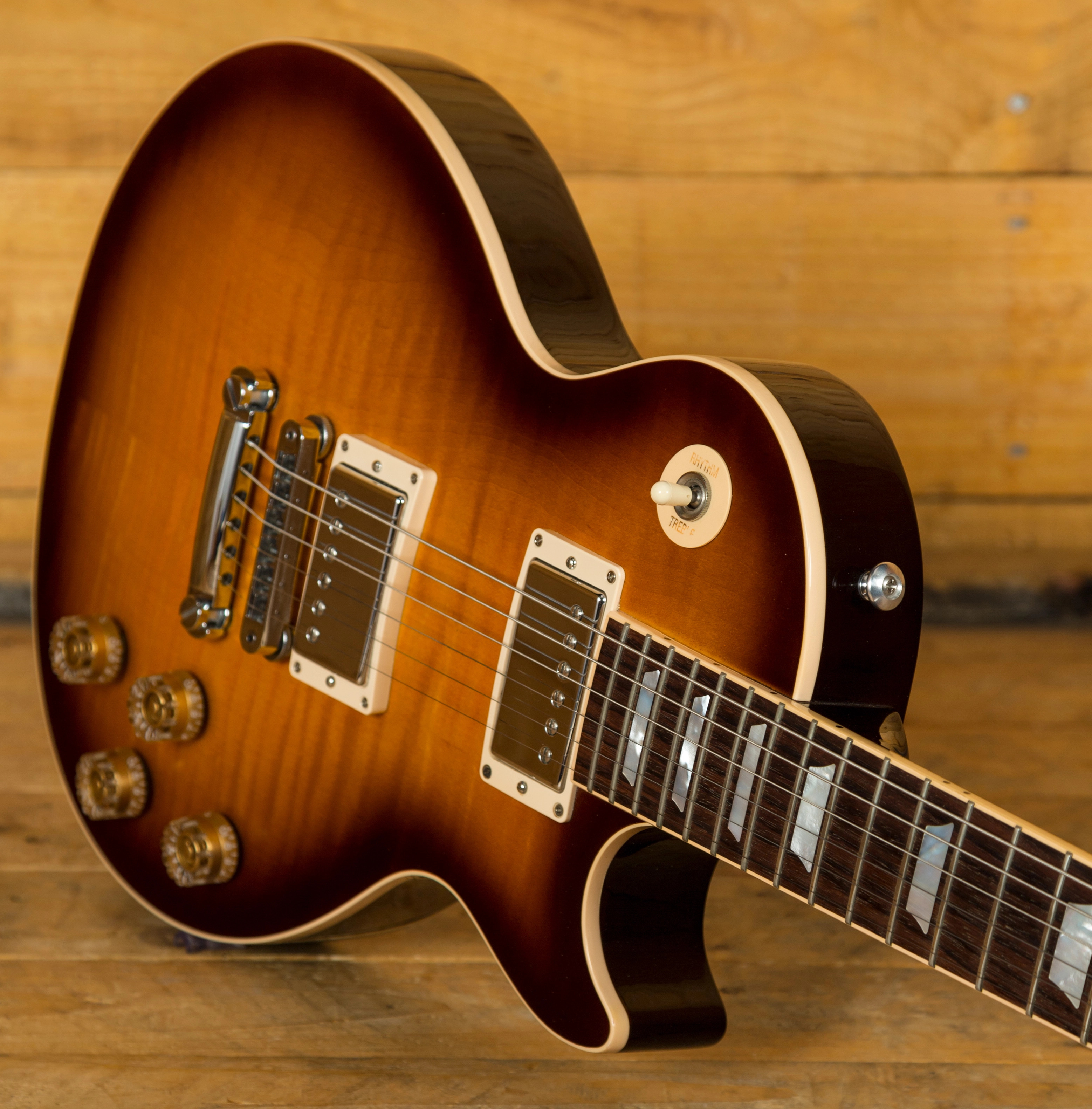 Gibson 2015 Les Paul Standard Tobacco Burst Used Peach Guitars