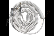 Bullet Cable 30ft White Curly Cable
