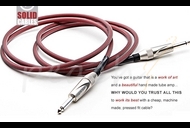 Solid Cable 12' Dynamic Arc Ultra Red with right angle jack