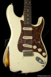 Fender Custom Shop 1960 Heavy Relic Strat Vintage White Over Sunburst