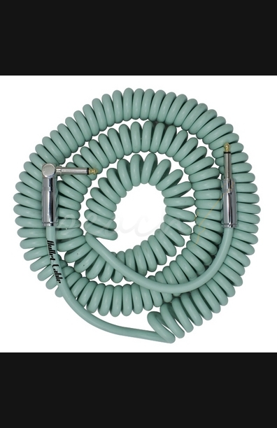 Bullet Cable 30ft Curly Cable Seafoam Green