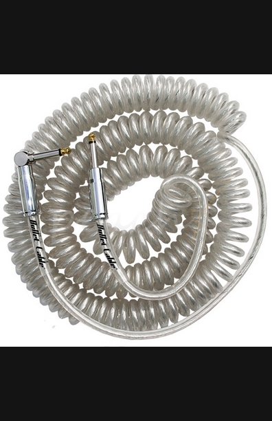 Bullet Cable 30ft Curly Cable Clear