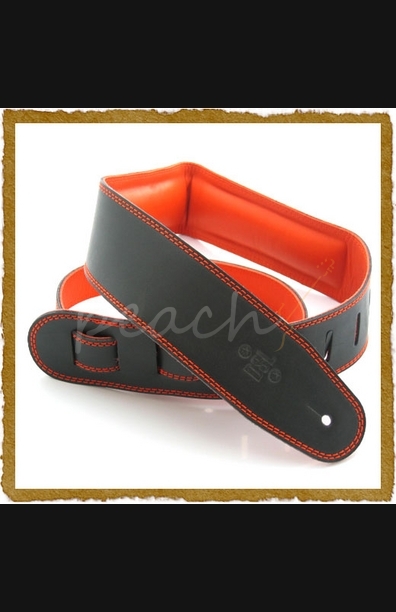 DSL GEG25-15-5 Genuine Leather 2.5 inch -Black/Orange-