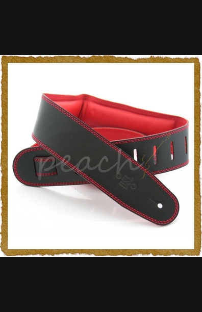DSL GEG25-15-6 Genuine Leather 2.5 inch -Black/Red-