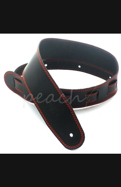 DSL SGE25-15-5 Leather 2.5" Black with Orange Stitching