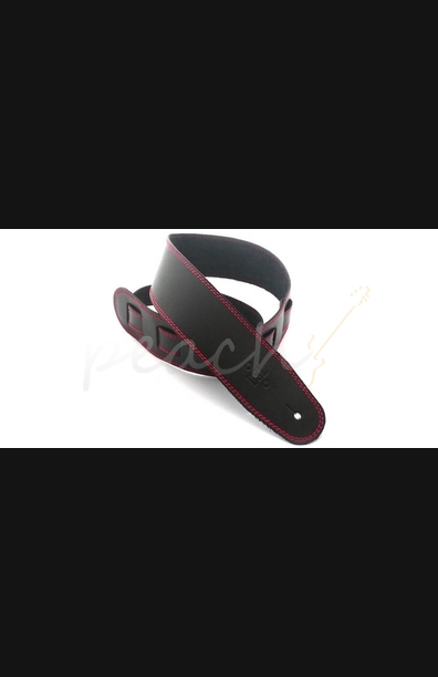 DSL SGE25-15-6 Leather 2.5" Black with Red Stitching
