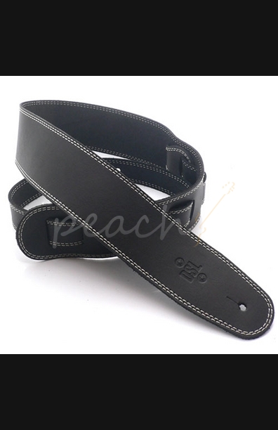 DSL SGE25-15-3 Leather 2.5" Black with Beige Stitching