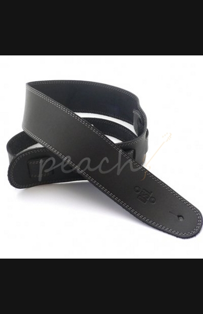 DSL SGE25-15-4 Leather 2.5" Black with Grey Stitching