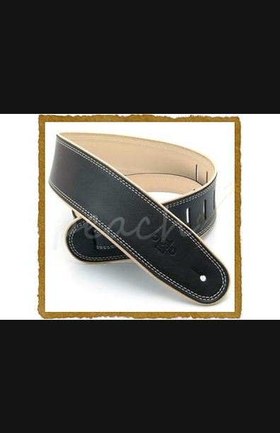 DSL GEP-25-15-3 2.5" Leather Black with Beige piping